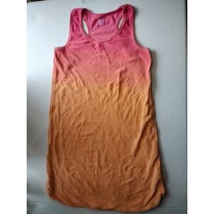 Gap Kids Girls XXL 14-16 Pink Orange Ombre Terry Cloth Tank Dress Tunic